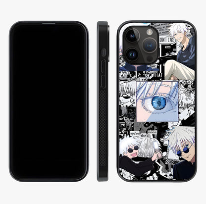 Infinity Sorcerer Chaos Glass Case displayed upright for full design visibility and premium finish.