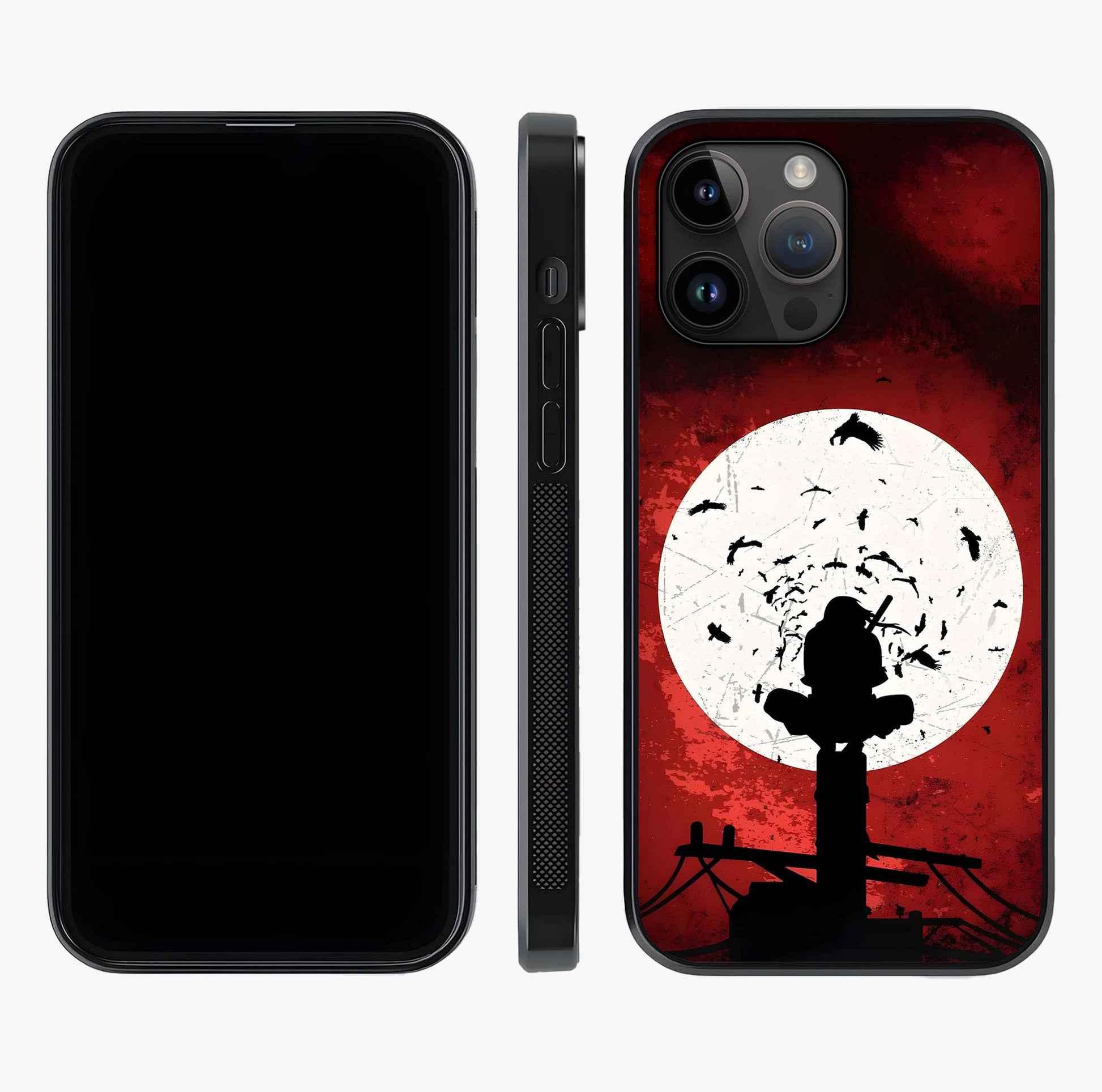 Itachi Limited Edition Naruto Anime Glass Case displayed upright for full design visibility and premium finish.