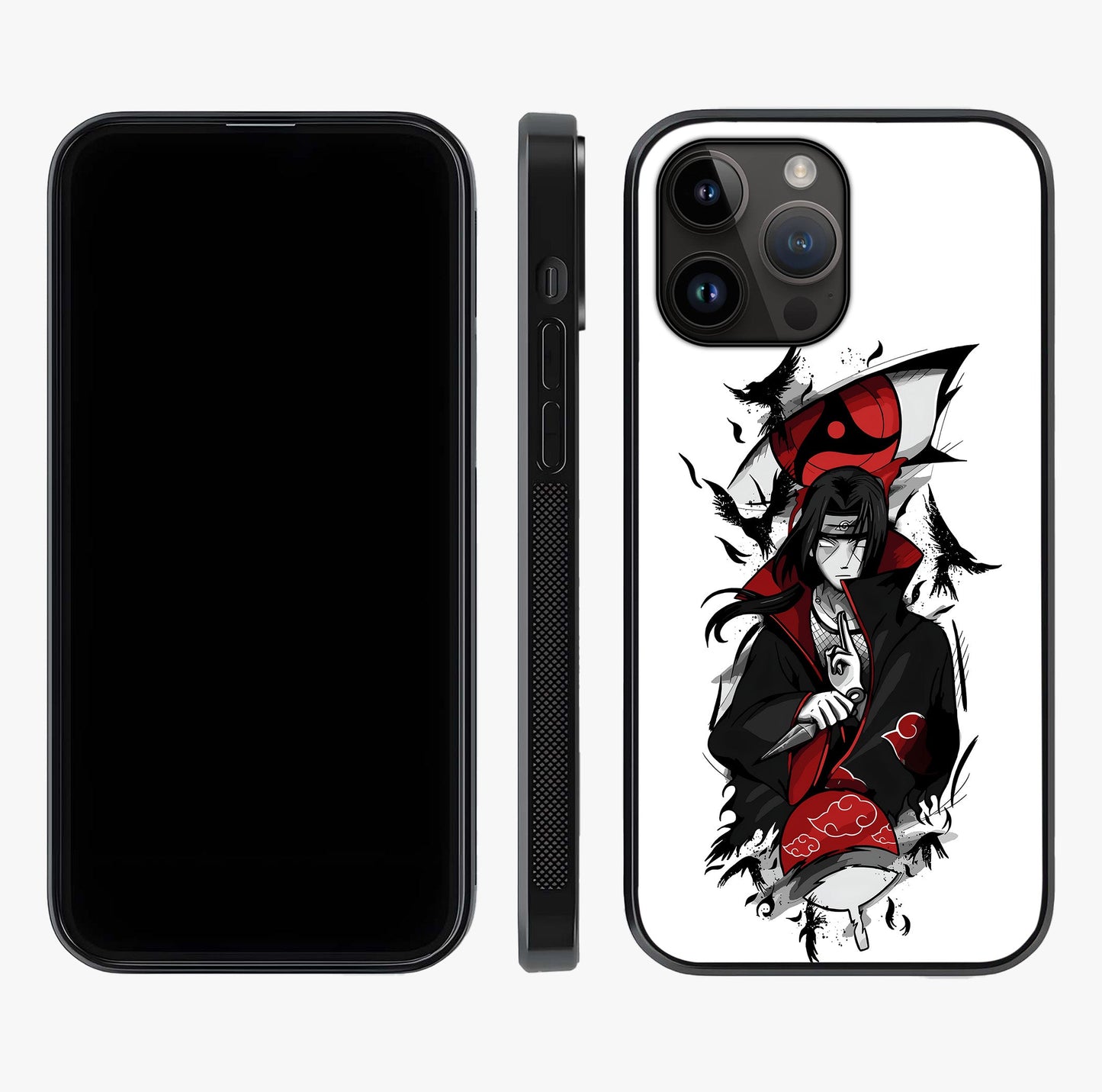 Itachi Sharingan Glass Case displayed upright for full design visibility and premium finish.