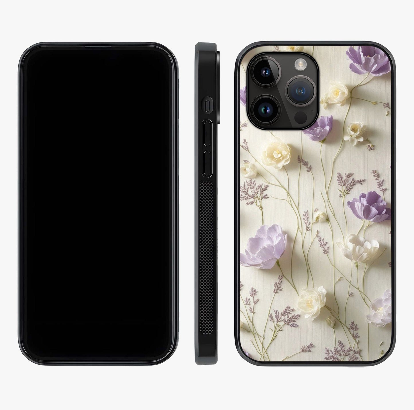 Lilac Breeze Harmony Glass Case displayed upright for full design visibility and premium finish.
