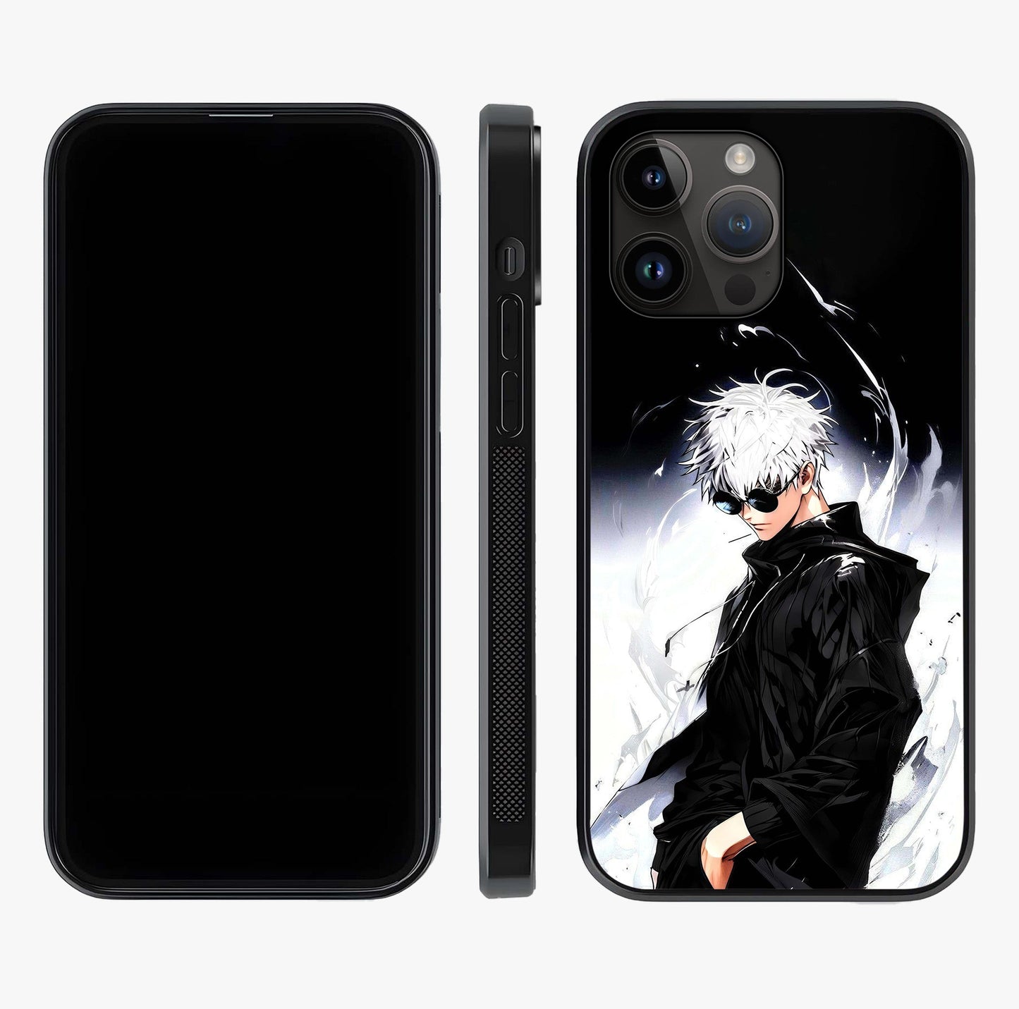 Limitless Shadow King Glass Case displayed upright for full design visibility and premium finish.