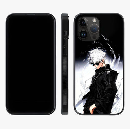 Limitless Shadow King Glass Case displayed upright for full design visibility and premium finish.
