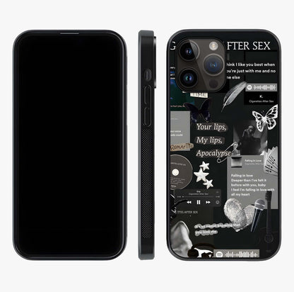 Midnight Love Echo Glass Case displayed upright for full design visibility and premium finish.