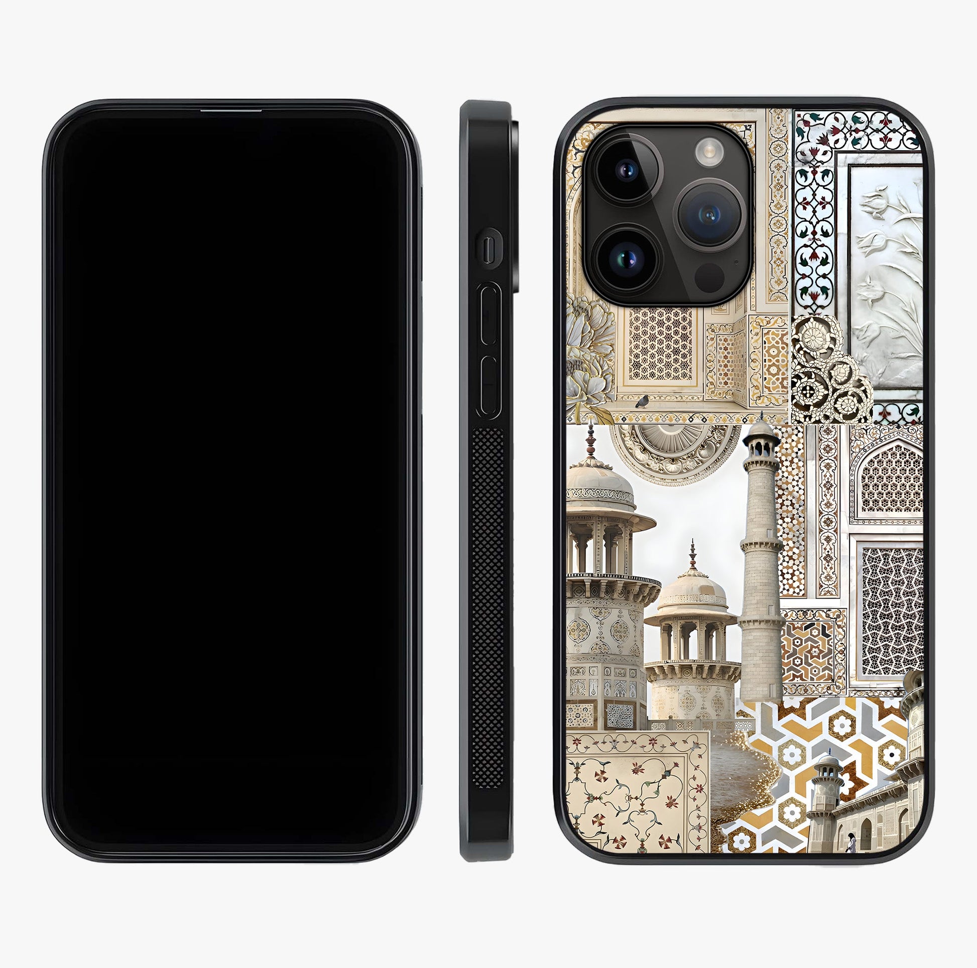 Mughal Marble Legacy Glass Case displayed upright for full design visibility and premium finish.