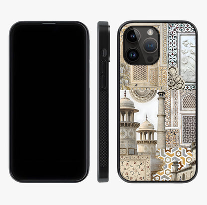 Mughal Marble Legacy Glass Case displayed upright for full design visibility and premium finish.