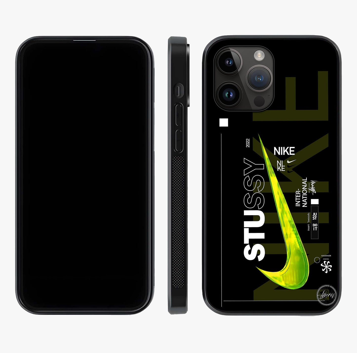 Neon Street Edition Glass Case displayed upright for full design visibility and premium finish.