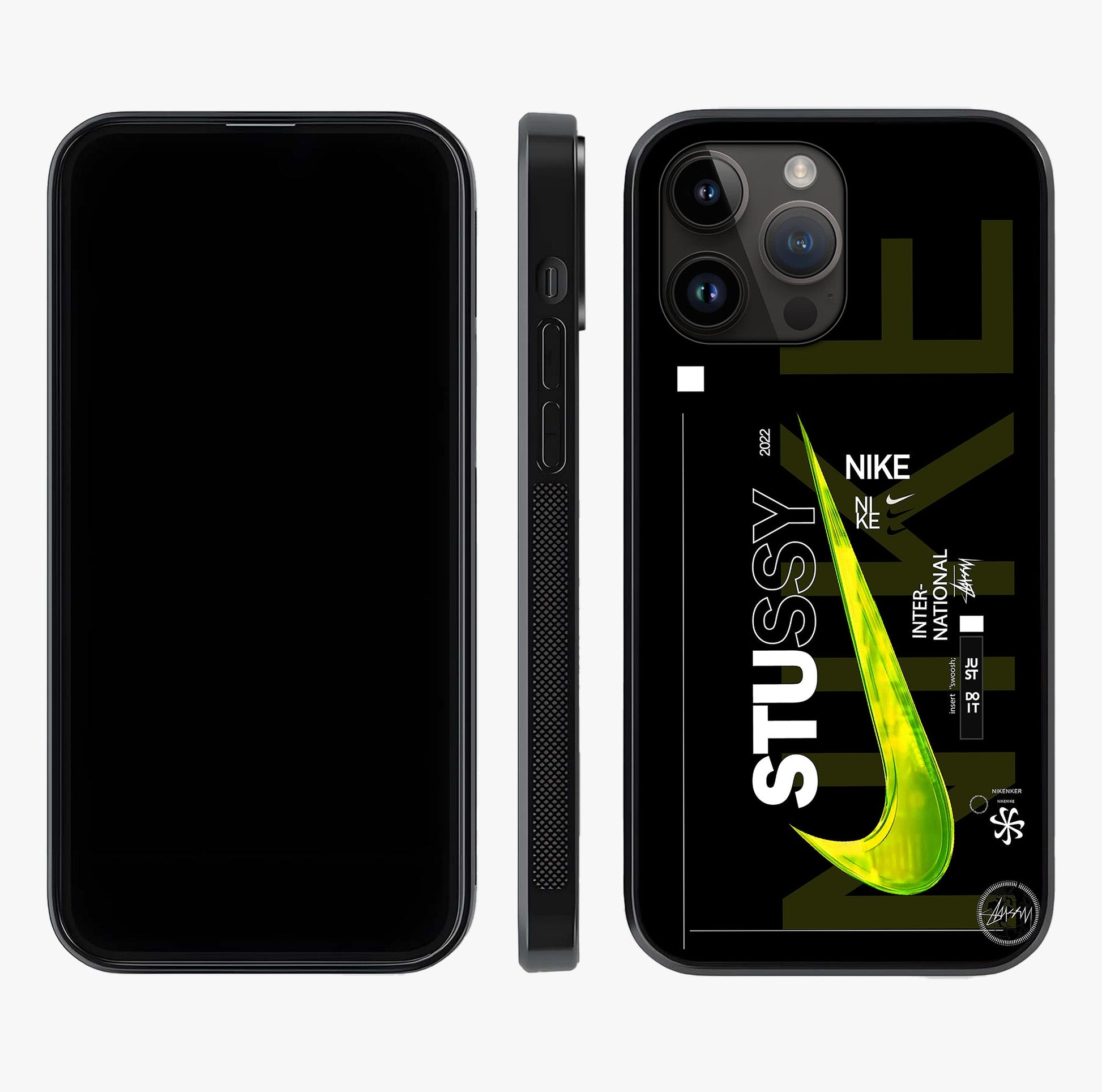 Neon Street Edition Glass Case displayed upright for full design visibility and premium finish.