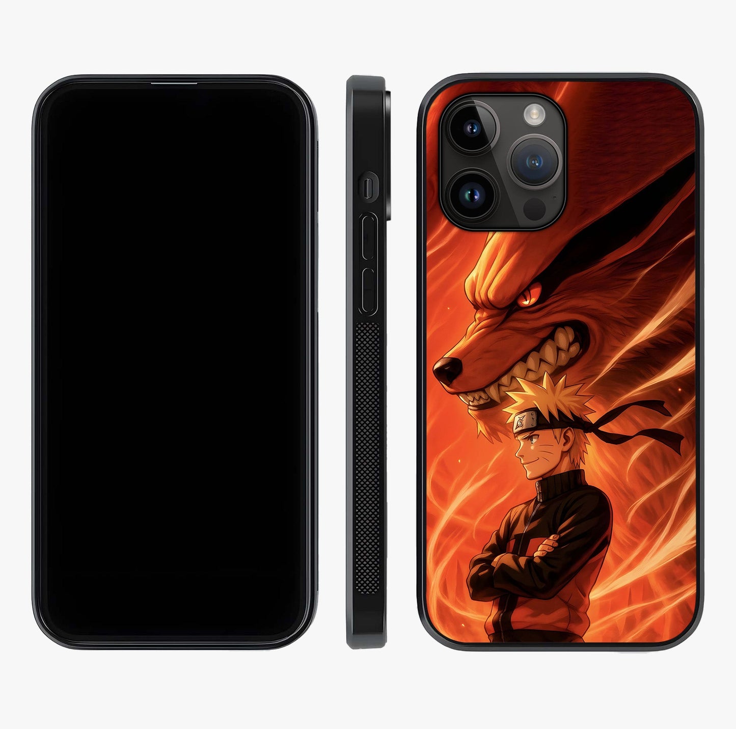 Nine Tails Legacy Glass Case displayed upright for full design visibility and premium finish.