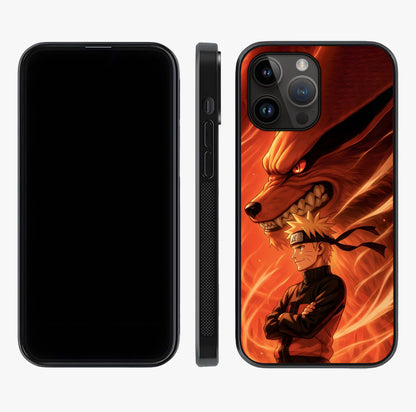 Nine Tails Legacy Glass Case displayed upright for full design visibility and premium finish.