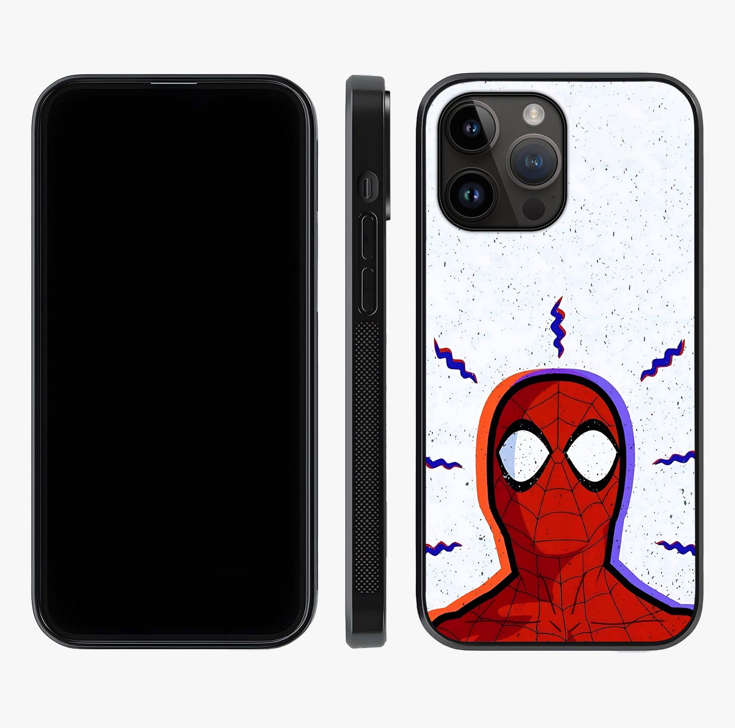 Omg Spiderman Glass Case displayed upright for full design visibility and premium finish.