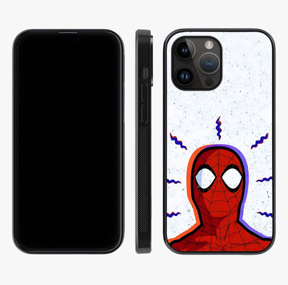 Omg Spiderman Glass Case displayed upright for full design visibility and premium finish.