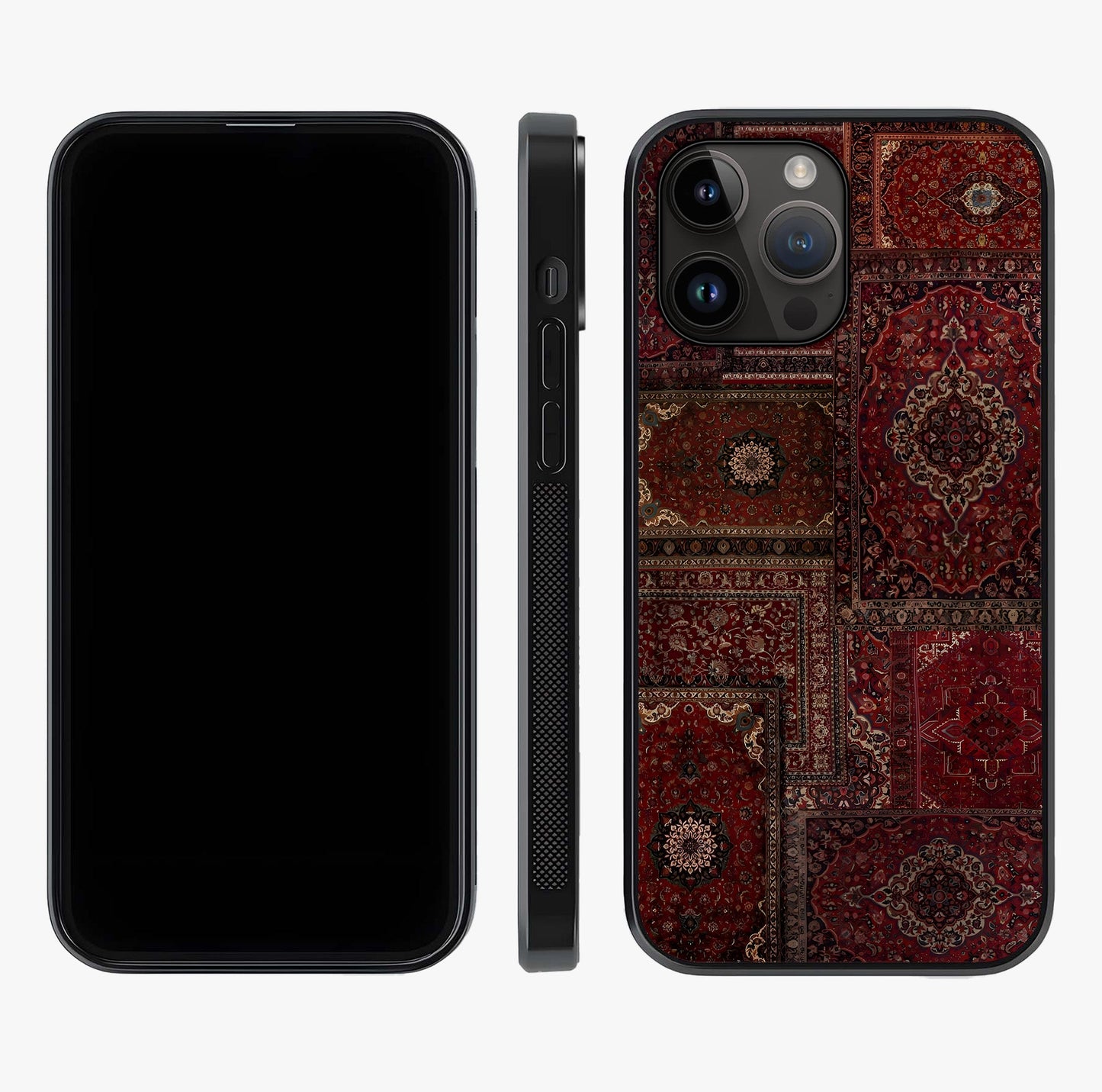 Persian Velvet Tale Glass Case displayed upright for full design visibility and premium finish.