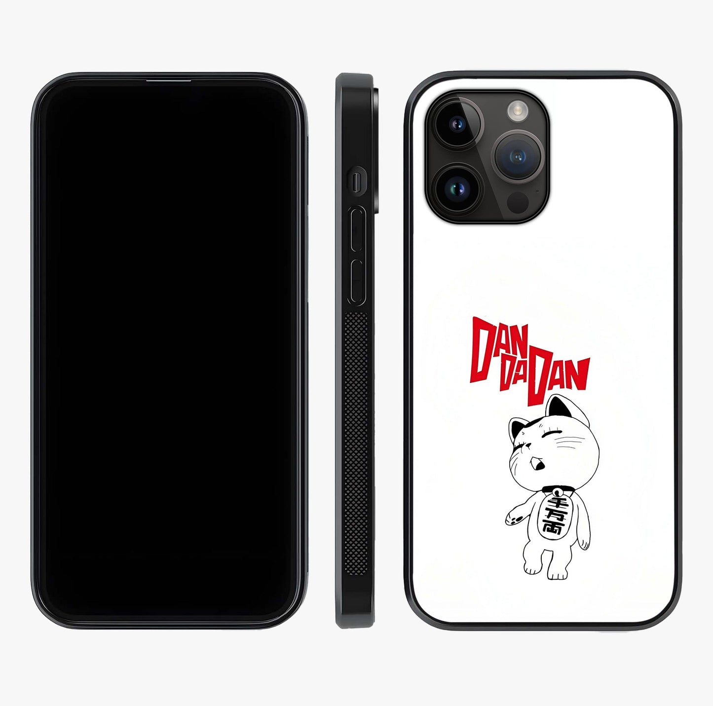 Playful Spirit Charm Glass Case displayed upright for full design visibility and premium finish.