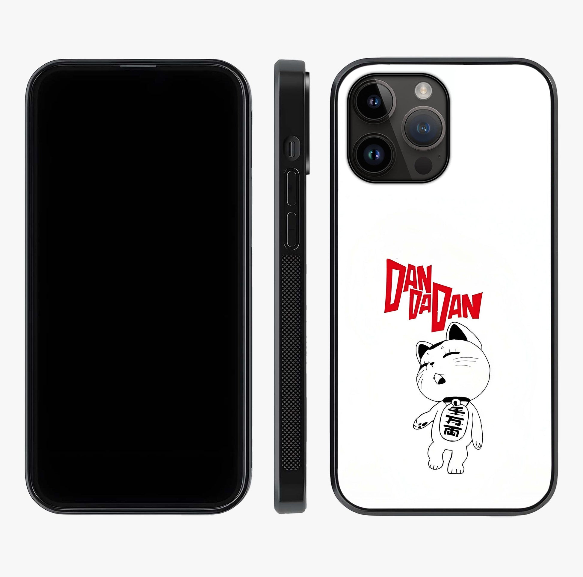 Playful Spirit Charm Glass Case displayed upright for full design visibility and premium finish.
