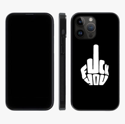 Rebel Mode On Glass Case displayed upright for full design visibility and premium finish.