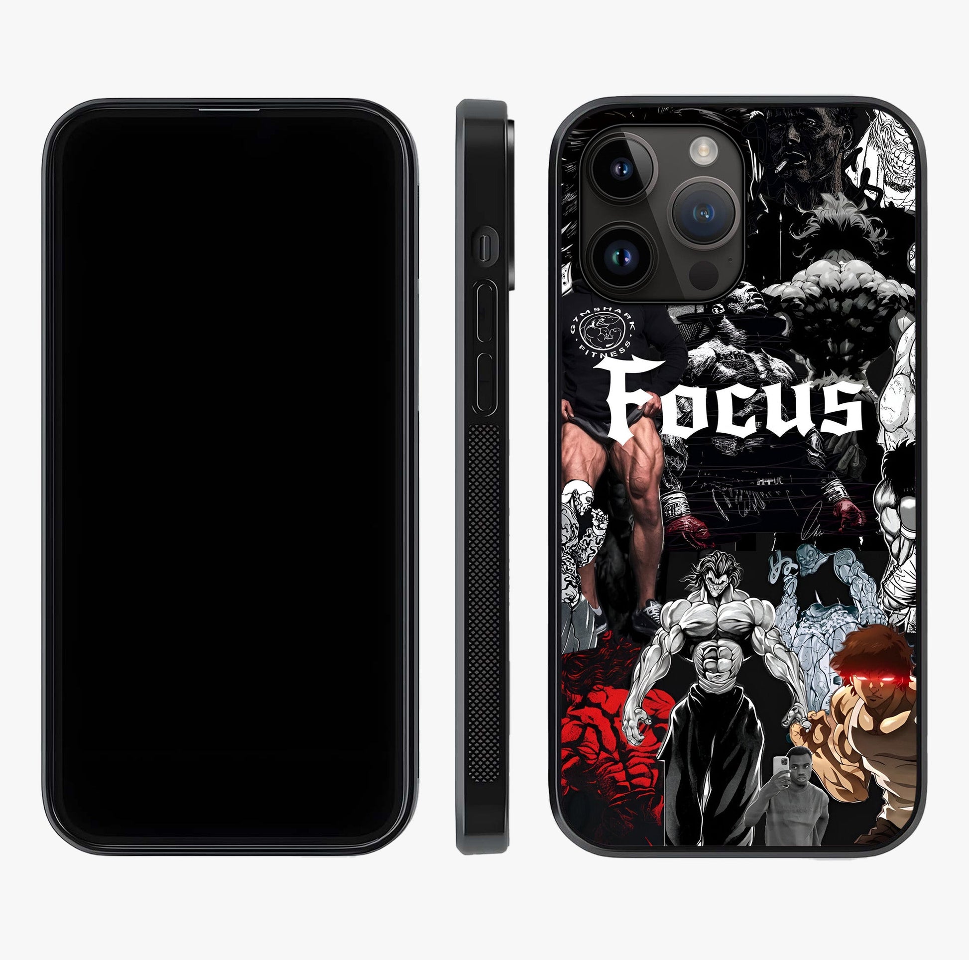 Relentless Power Focus Glass Case displayed upright for full design visibility and premium finish.