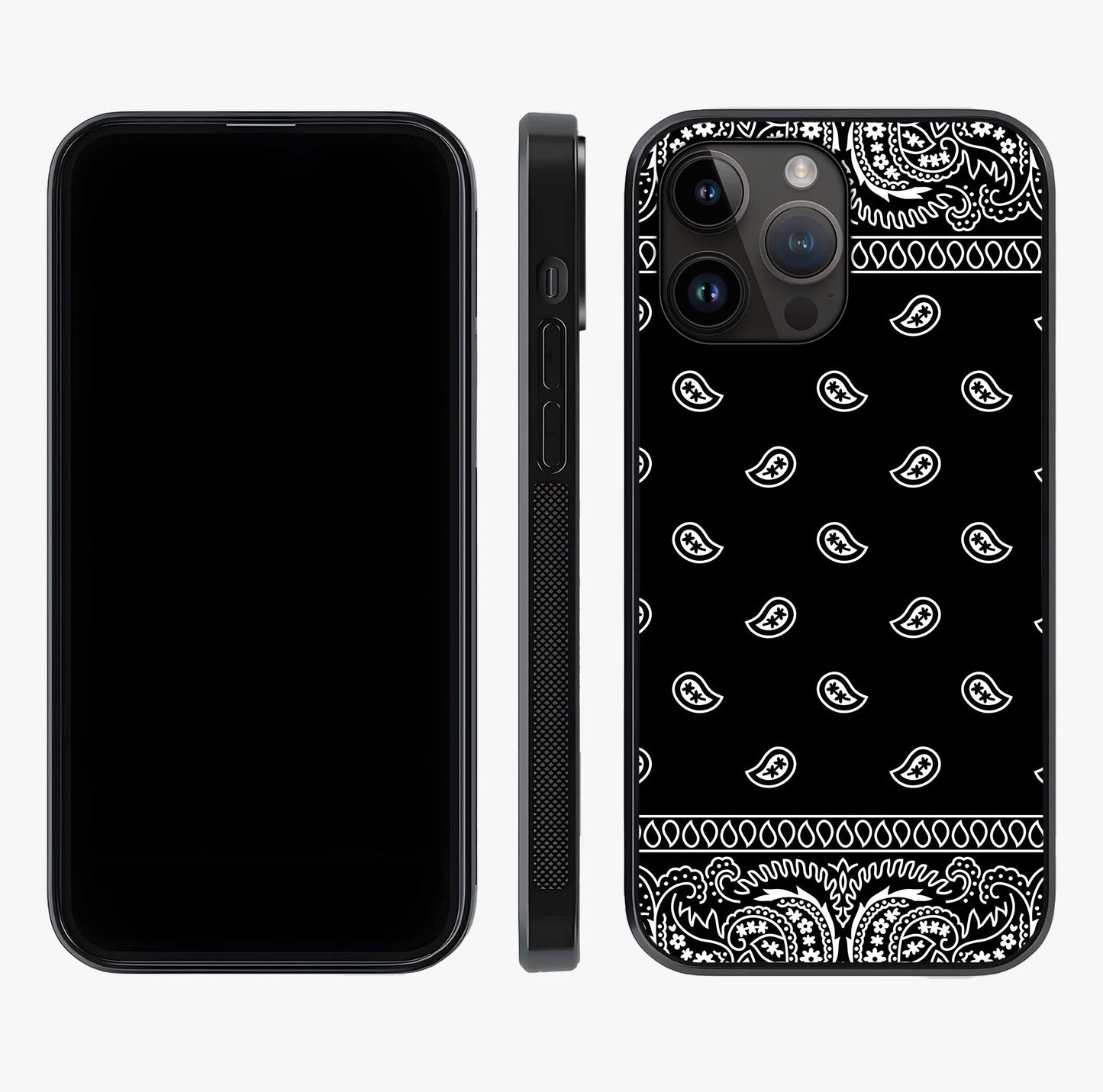 Retro Rebel Threads Glass Case displayed upright for full design visibility and premium finish.