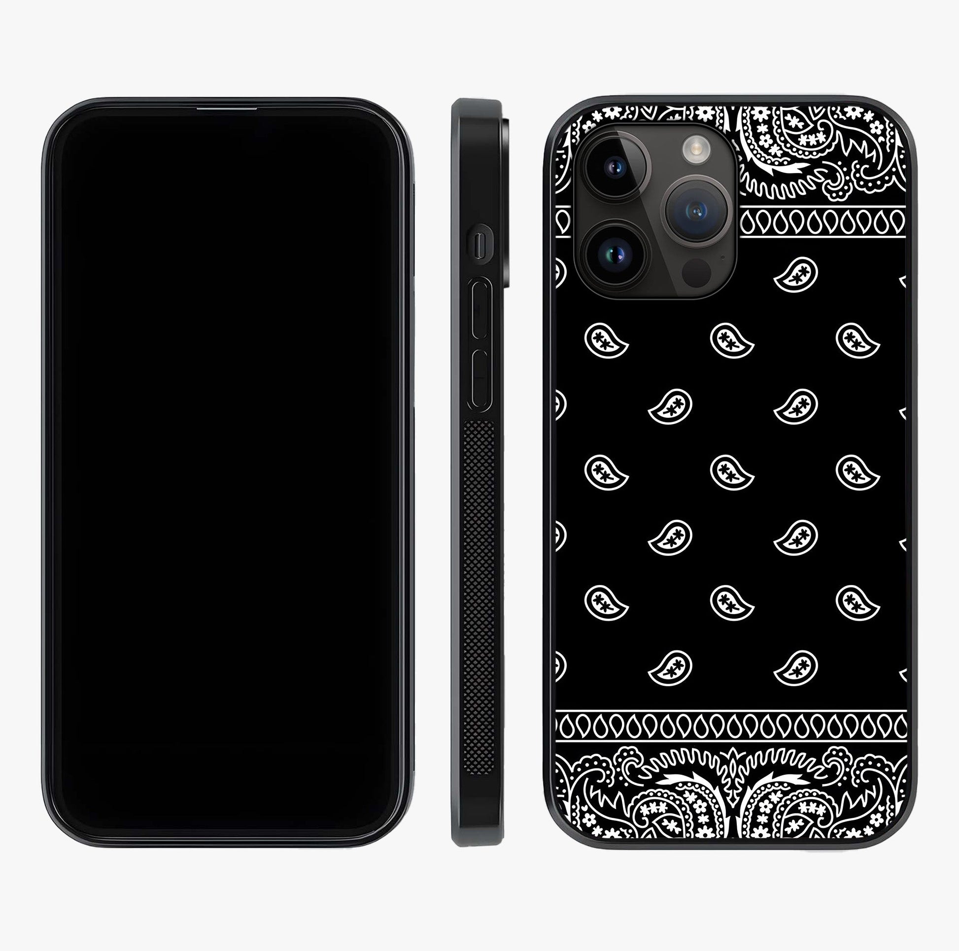 Retro Rebel Threads Glass Case displayed upright for full design visibility and premium finish.