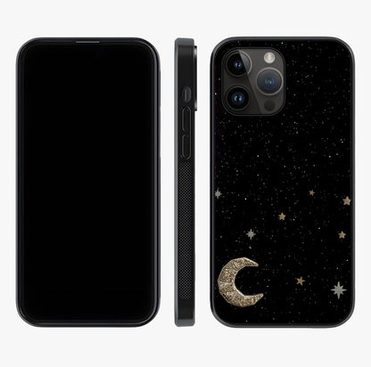 Twinkle Star With Half Moon Glass Case displayed upright for full design visibility and premium finish.