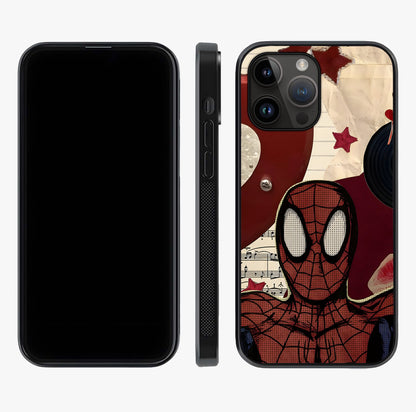 Web Warrior Vibes Glass Case displayed upright for full design visibility and premium finish.