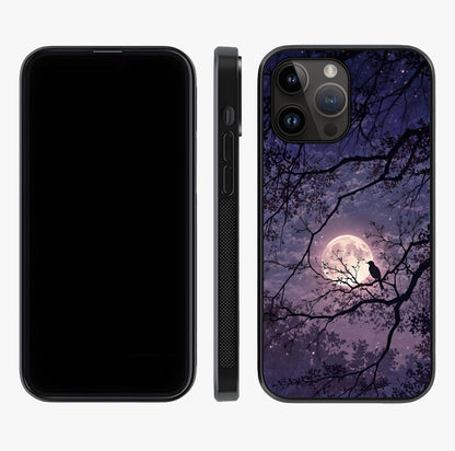 Whispering Moon Silence Glass Case displayed upright for full design visibility and premium finish.