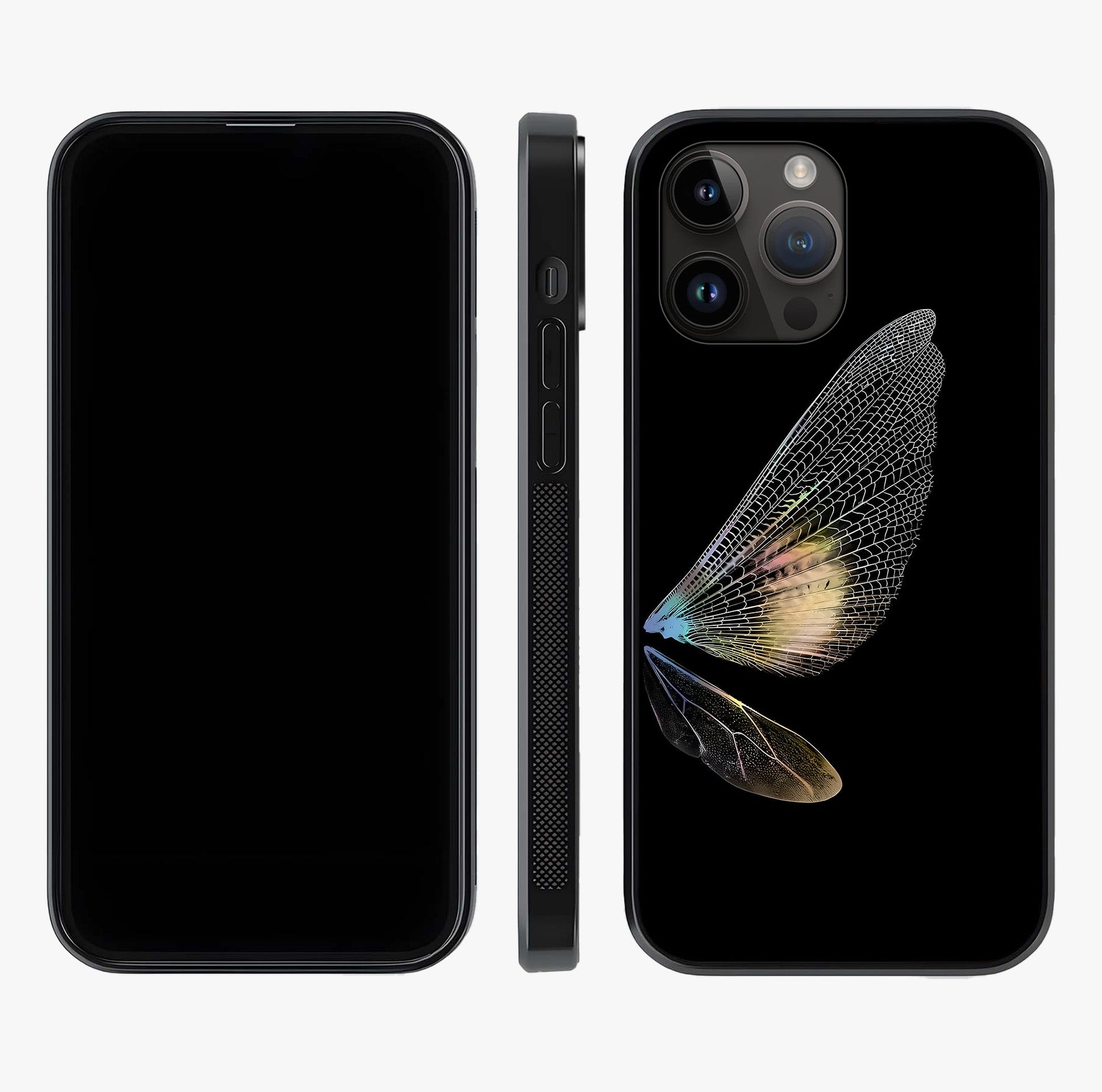 Whispers Of Wings Glass Case displayed upright for full design visibility and premium finish.