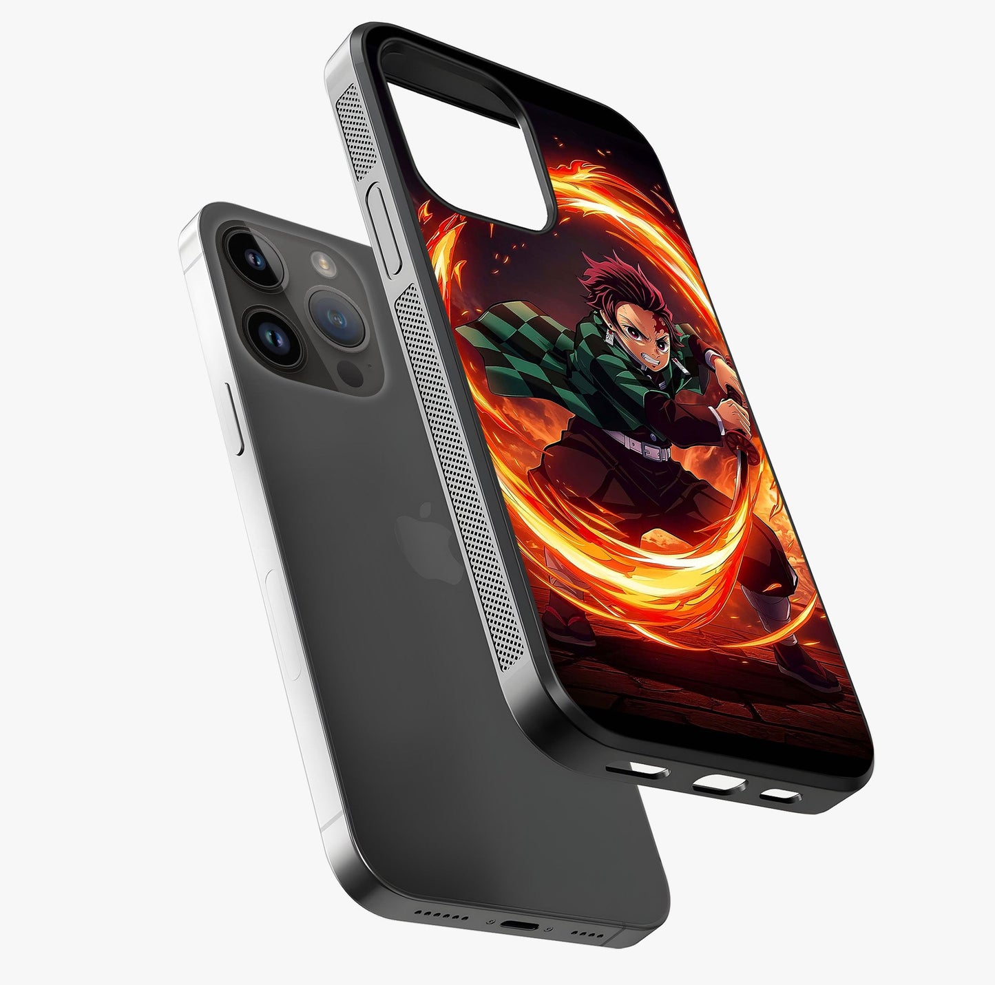 Blazing Sword Resolve Glass Case laid diagonally highlighting side profile, edges and glossy glass shine.