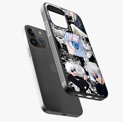 Infinity Sorcerer Chaos Glass Case laid diagonally highlighting side profile, edges and glossy glass shine.