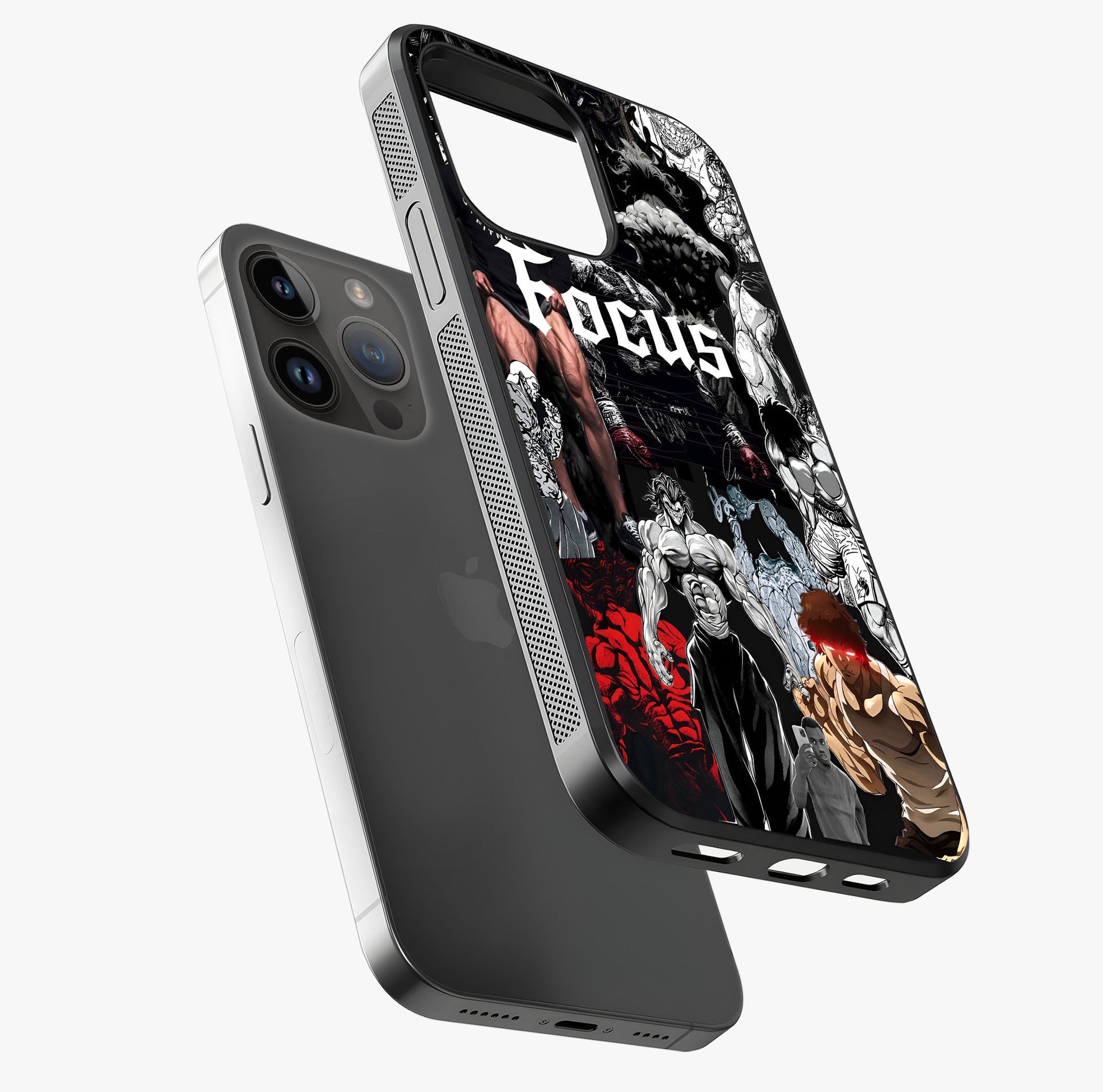 Relentless Power Focus Glass Case laid diagonally highlighting side profile, edges and glossy glass shine.