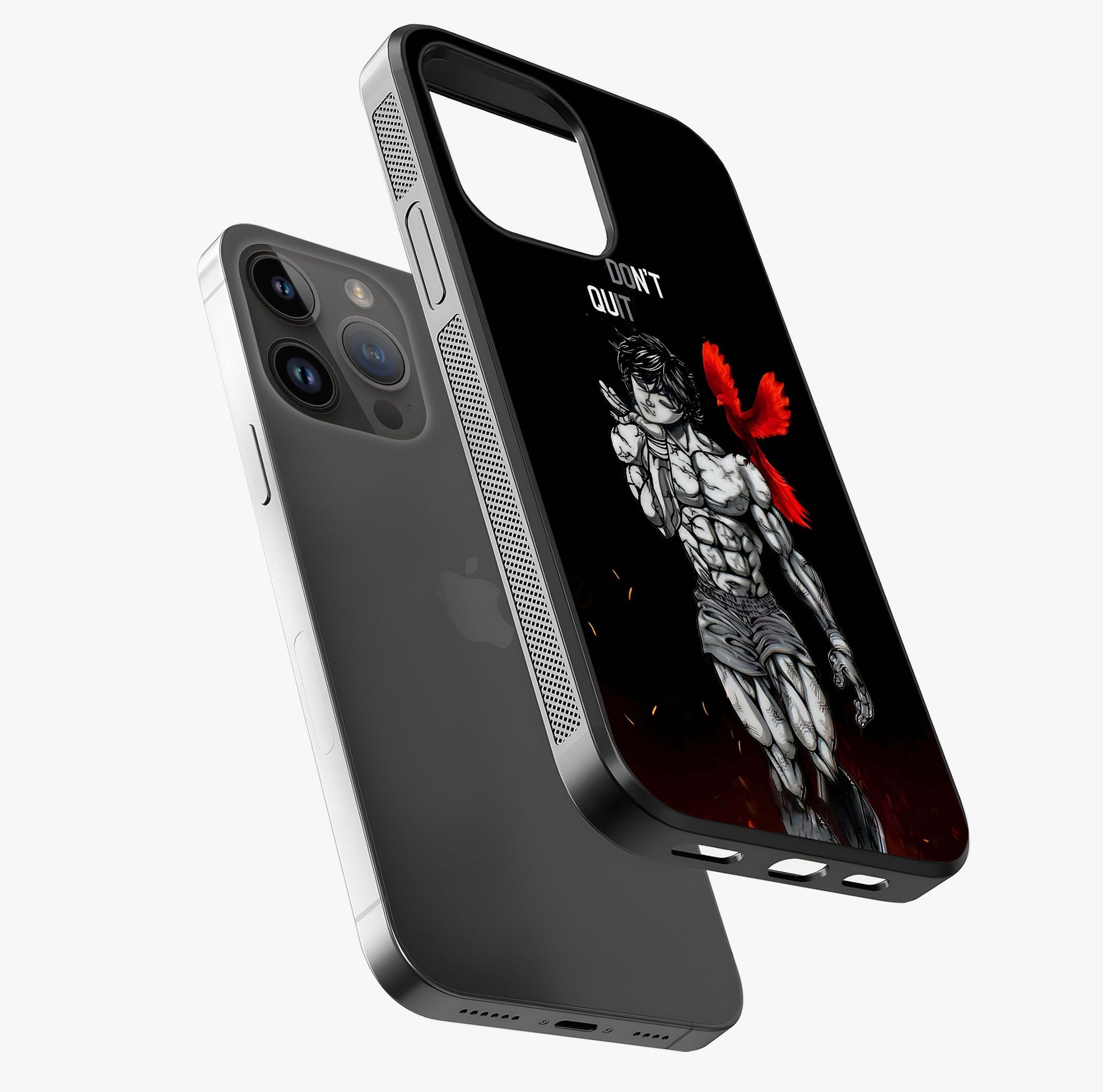 Rise Beyond Limits Glass Case laid diagonally highlighting side profile, edges and glossy glass shine.