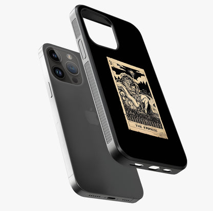 The Empress Glass Case laid diagonally highlighting side profile, edges and glossy glass shine.