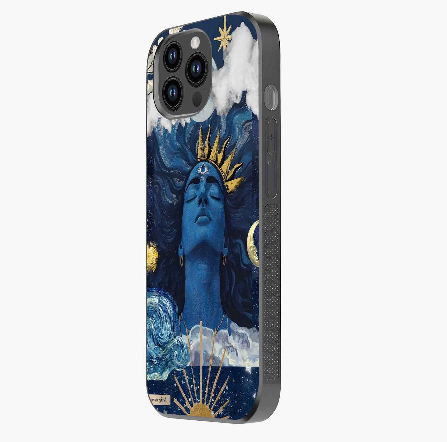 Aesthetic Lord Shiva Glass Case photographed in natural light showing reflective finish and design depth.
