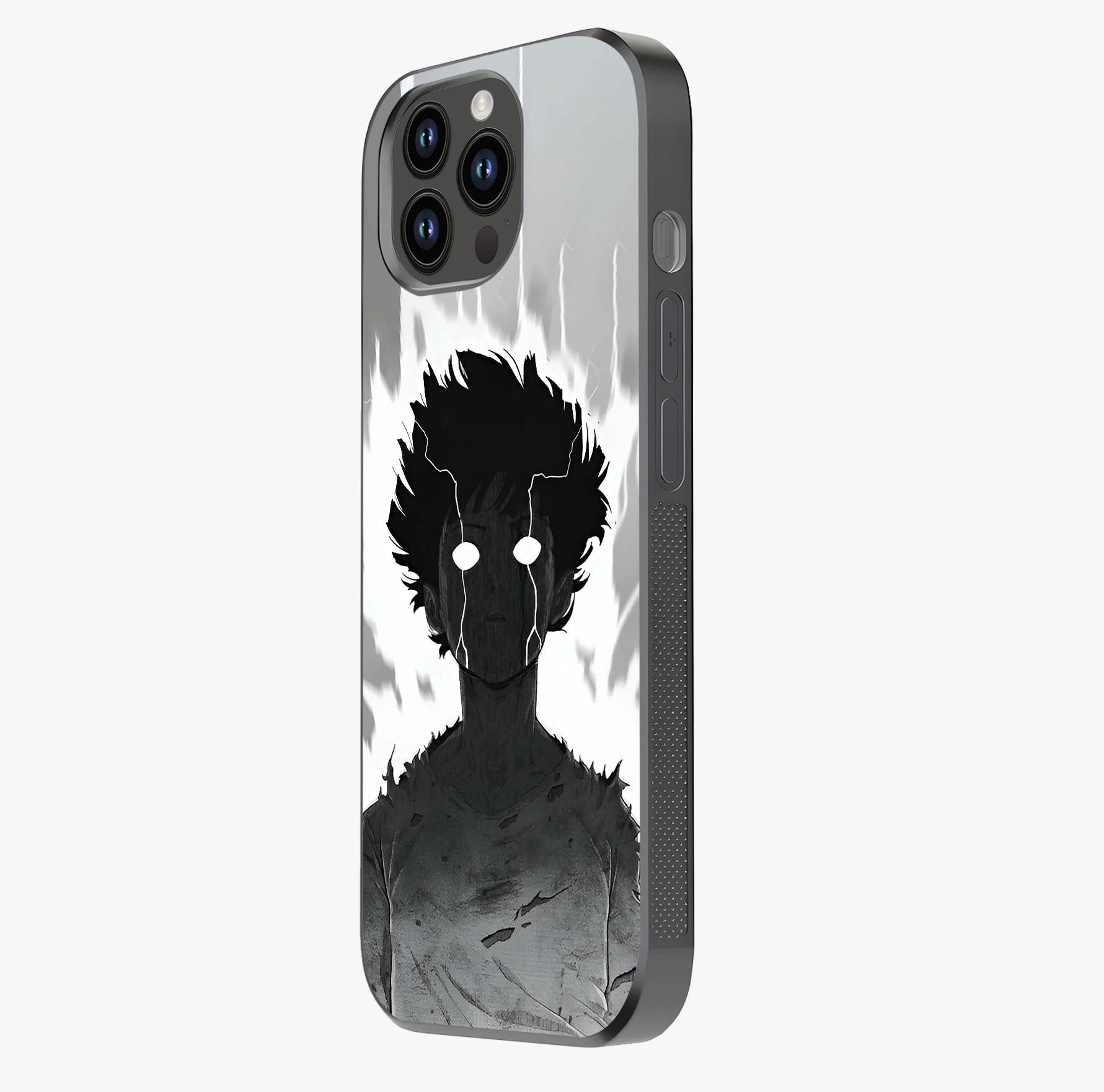 Awakened Inner Rage Glass Case photographed in natural light showing reflective finish and design depth.