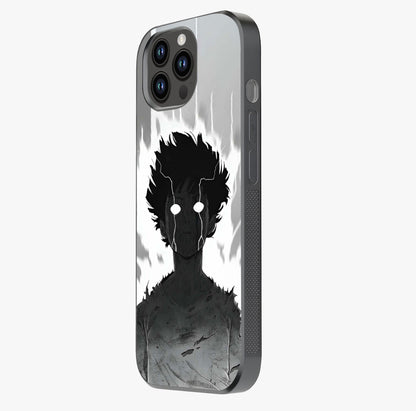 Awakened Inner Rage Glass Case photographed in natural light showing reflective finish and design depth.