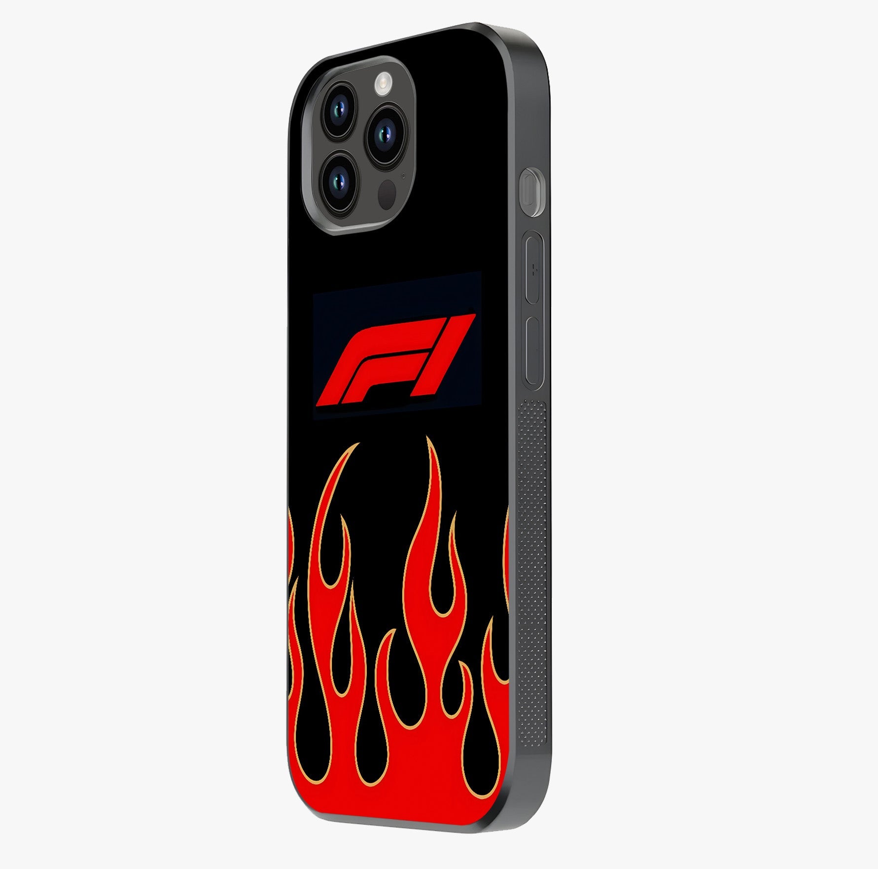 Fire F11 Glass Case photographed in natural light showing reflective finish and design depth.