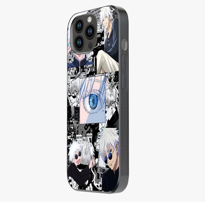 Infinity Sorcerer Chaos Glass Case photographed in natural light showing reflective finish and design depth.