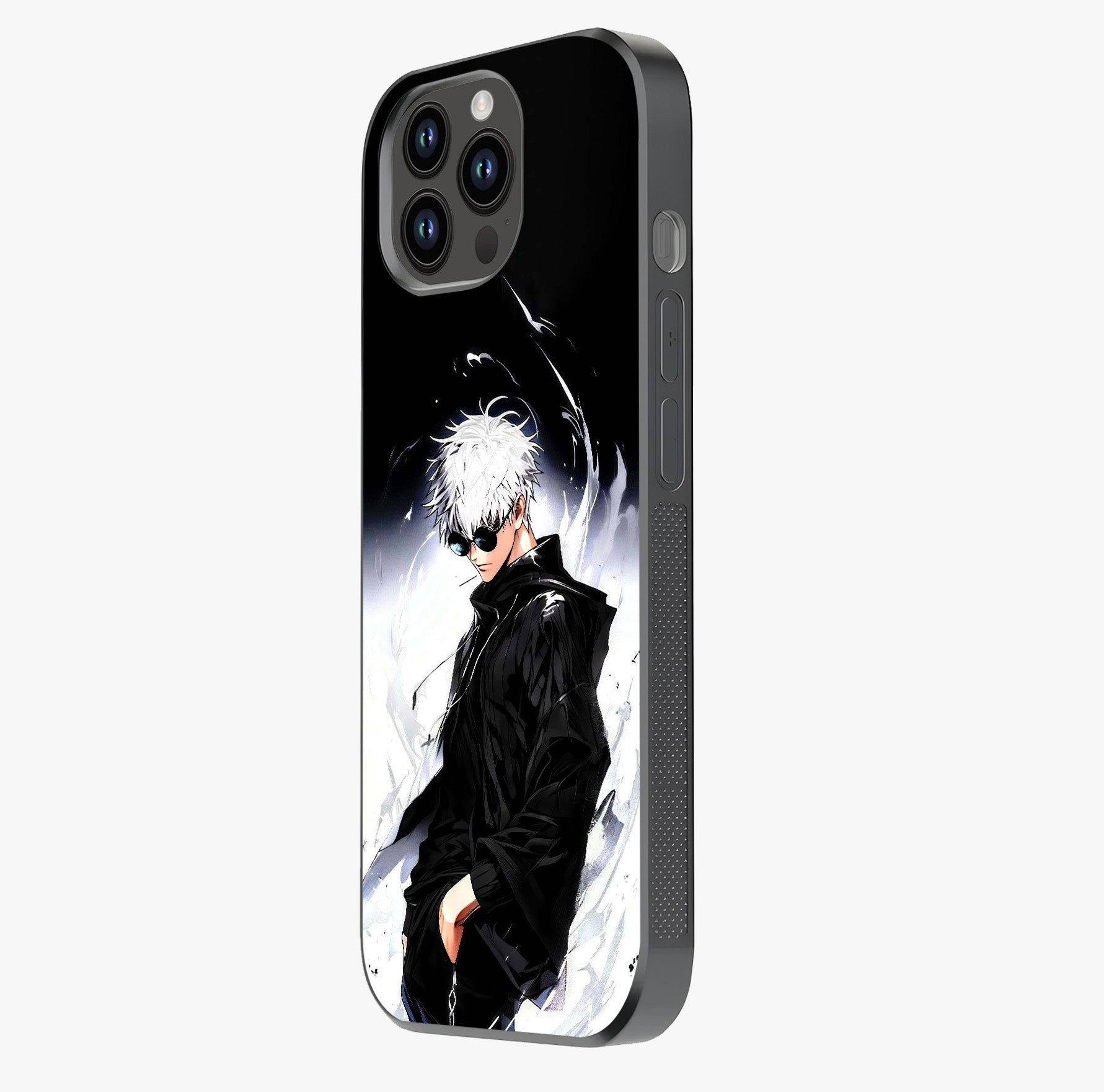 Limitless Shadow King Glass Case photographed in natural light showing reflective finish and design depth.