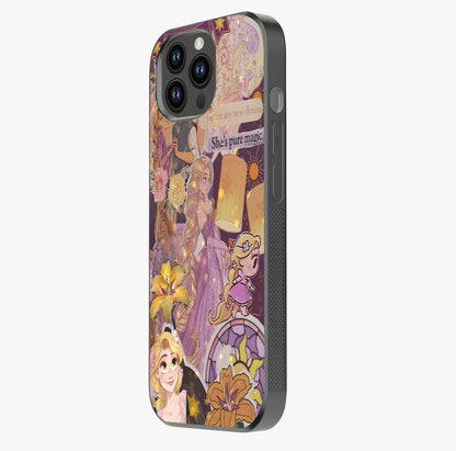 Magical Tangled Dream Glass Case photographed in natural light showing reflective finish and design depth.