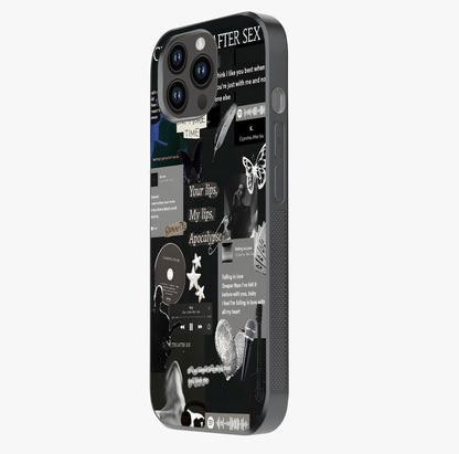 Midnight Love Echo Glass Case photographed in natural light showing reflective finish and design depth.