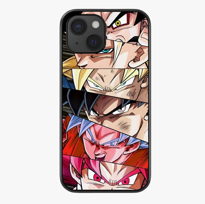 Anime Character Glass Case showing full back design in clean flat view with glossy glass finish.