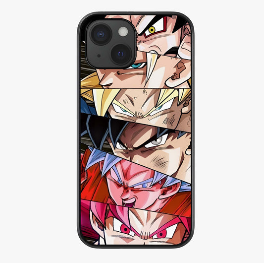 Anime Character Glass Case showing full back design in clean flat view with glossy glass finish.