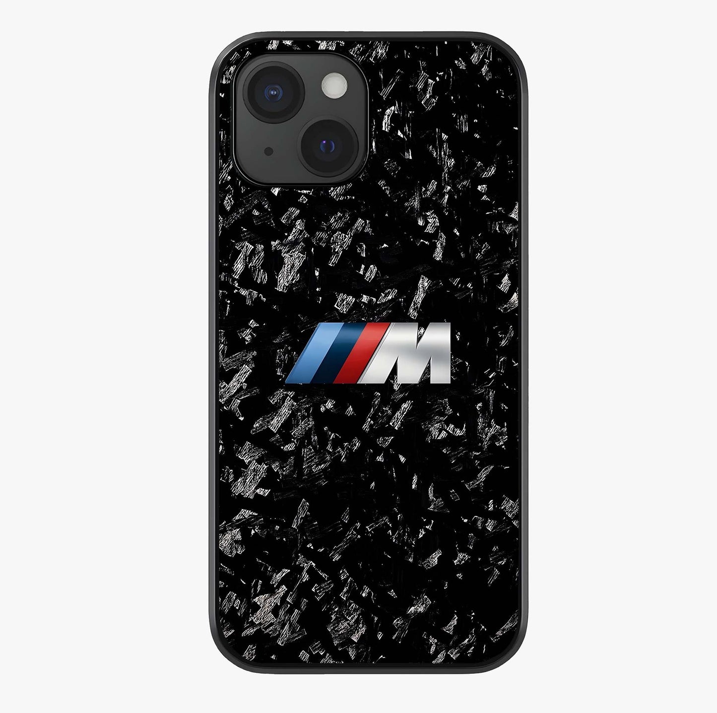 Carbon Speed Mark Glass Case showing full back design in clean flat view with glossy glass finish.