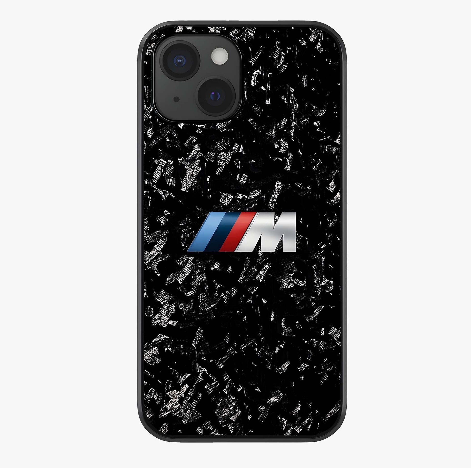 Carbon Speed Mark Glass Case showing full back design in clean flat view with glossy glass finish.