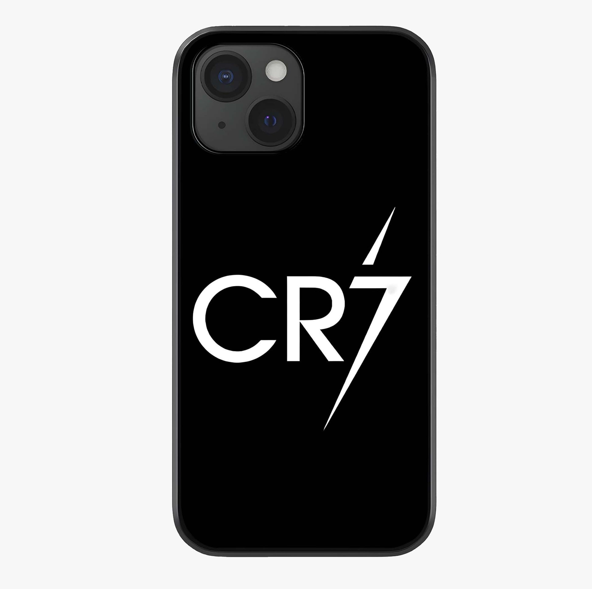 Cr7 Elite Strike Glass Case showing full back design in clean flat view with glossy glass finish.