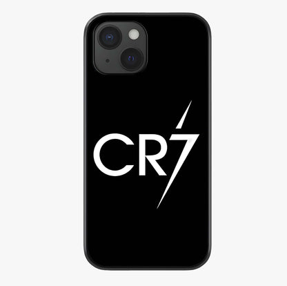 Cr7 Elite Strike Glass Case showing full back design in clean flat view with glossy glass finish.
