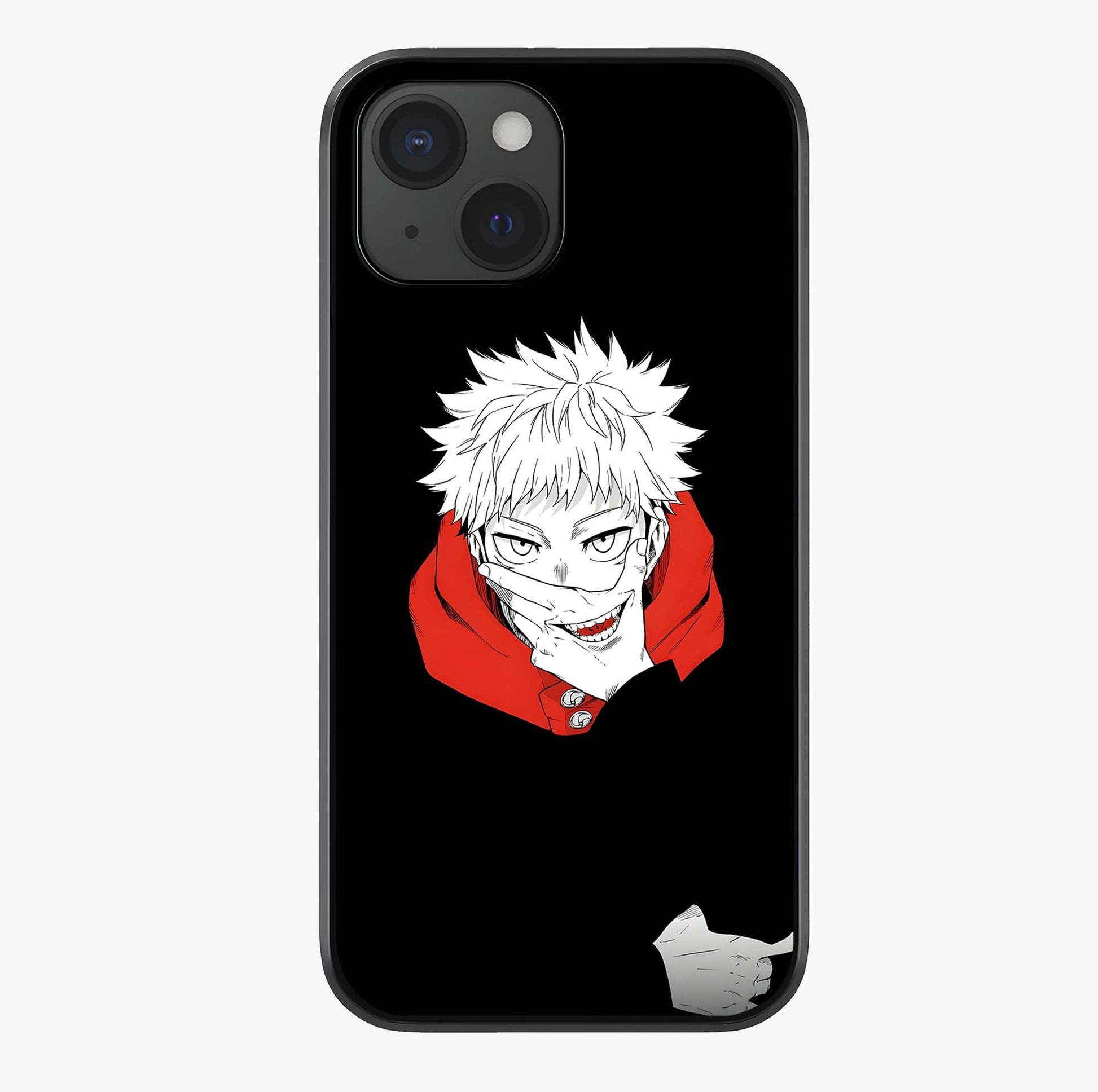 rimson Chaos Smile Glass Case showing full back design in clean flat view with glossy glass finish.
