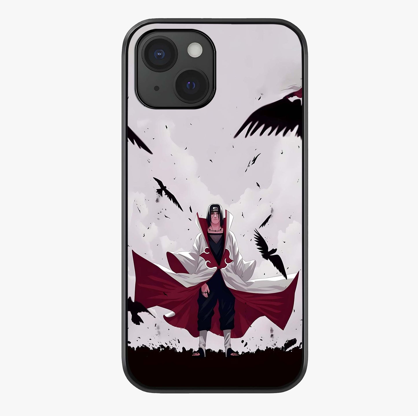 Crimson Crow Ascension Glass Case showing full back design in clean flat view with glossy glass finish.