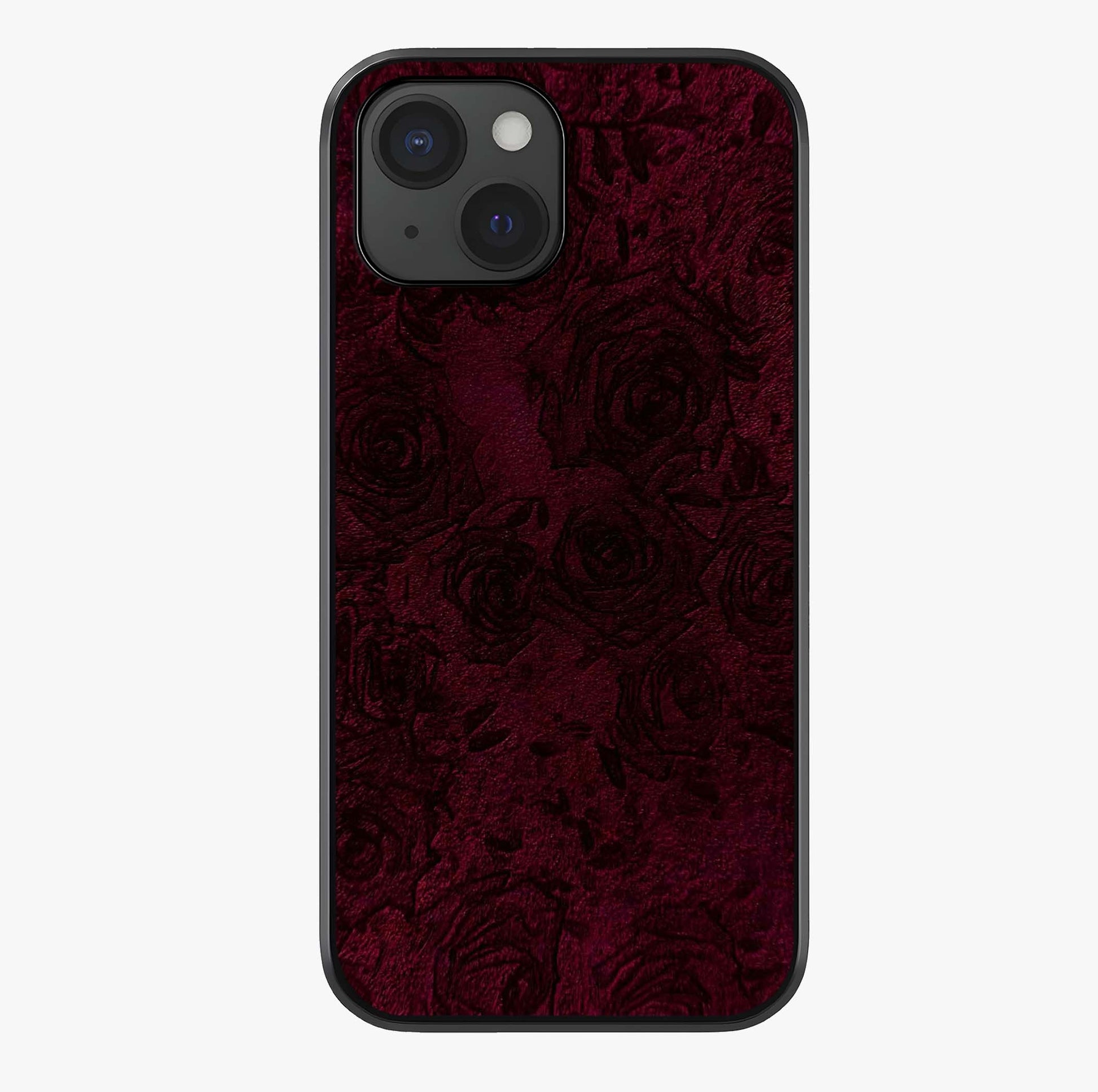 Crimson Fade Flow Glass Case showing full back design in clean flat view with glossy glass finish.