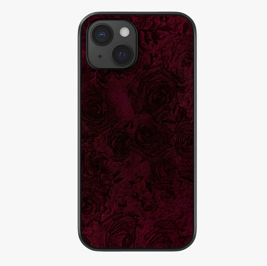 Crimson Fade Flow Glass Case showing full back design in clean flat view with glossy glass finish.