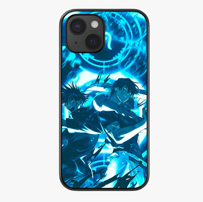 Cursed Energy Clash Glass Case showing full back design in clean flat view with glossy glass finish.